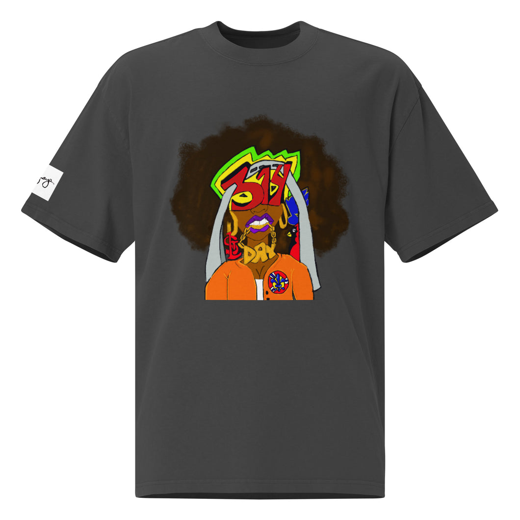Lady GrillZ 314 Day Oversized faded t-shirt