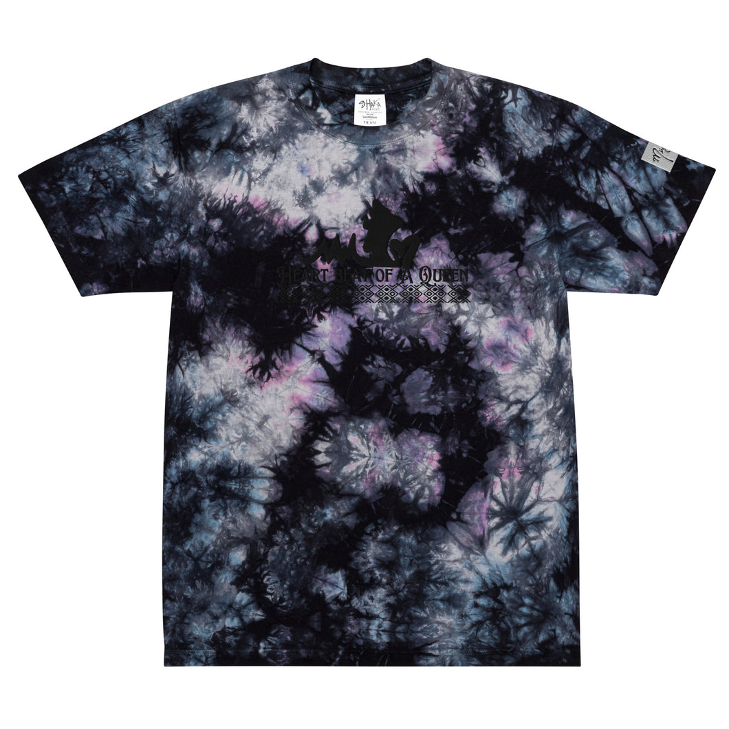 Heart Beat of A Queen Oversized tie-dye t-shirt