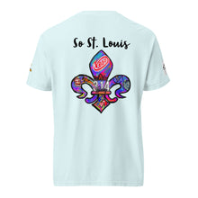 Load image into Gallery viewer, So St. Louis Fleur-de-lis Unisex garment-dyed heavyweight t-shirt

