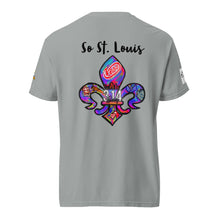 Load image into Gallery viewer, So St. Louis Fleur-de-lis Unisex garment-dyed heavyweight t-shirt
