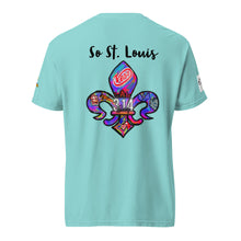 Load image into Gallery viewer, So St. Louis Fleur-de-lis Unisex garment-dyed heavyweight t-shirt
