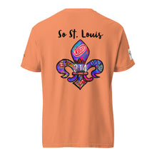 Load image into Gallery viewer, So St. Louis Fleur-de-lis Unisex garment-dyed heavyweight t-shirt
