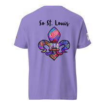 Load image into Gallery viewer, So St. Louis Fleur-de-lis Unisex garment-dyed heavyweight t-shirt
