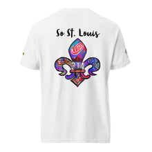 Load image into Gallery viewer, So St. Louis Fleur-de-lis Unisex garment-dyed heavyweight t-shirt

