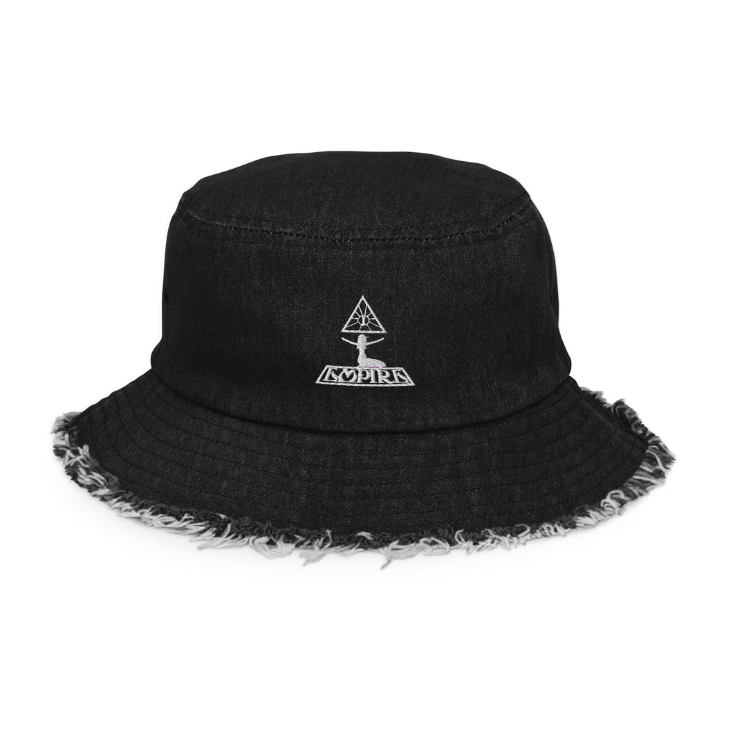 IYE Distressed denim bucket hat