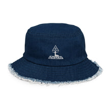 Load image into Gallery viewer, IYE Distressed denim bucket hat
