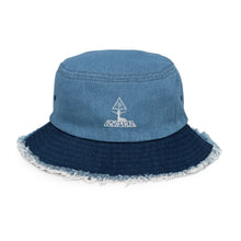 Load image into Gallery viewer, IYE Distressed denim bucket hat
